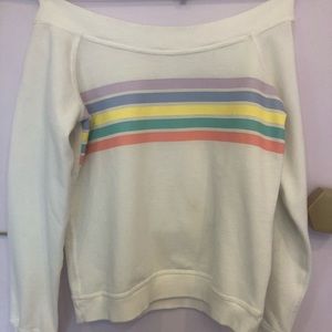 Color Stripe Sweatshirt